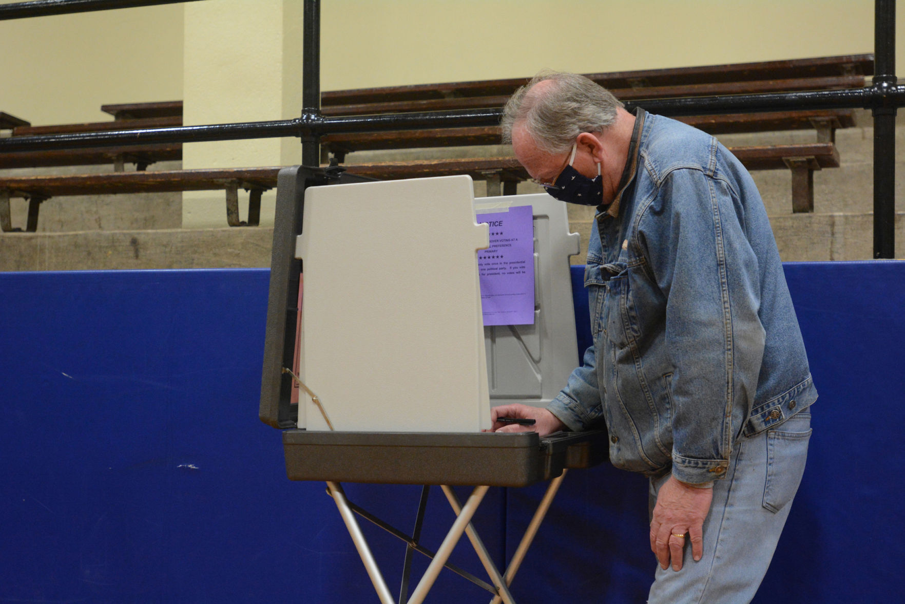 Voting in a mask